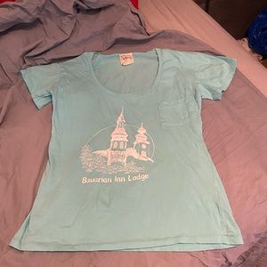 Scoop neck t-shirt with the famous Bavarian Inn Restaurant and Inn logo